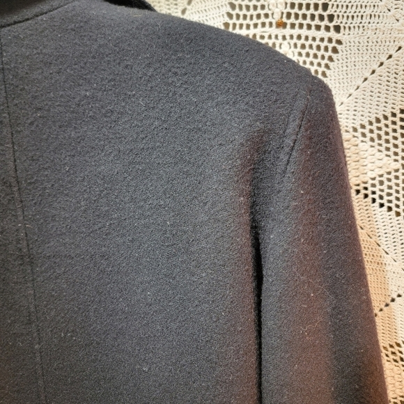 Andrea pea coat size 12, charcoal gray winter wool front buttons coat - Picture 11 of 15